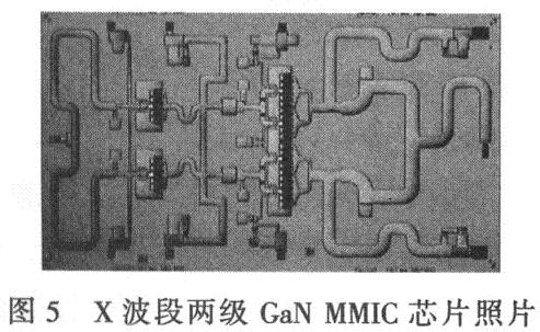 X波段两级GaN MMIC芯片照片